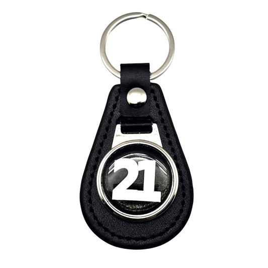 21st Birthday Metal Keyring