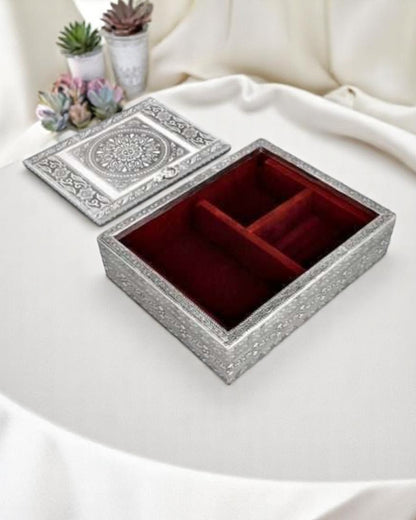 Silver Jewelry Box Mandala