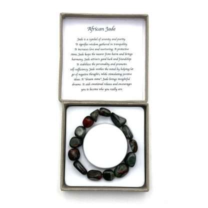 Large Beaded Bracelet African Jade