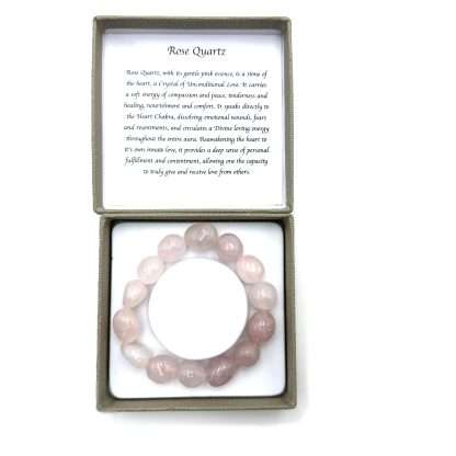 Large Beaded Bracelet Rose Quartz