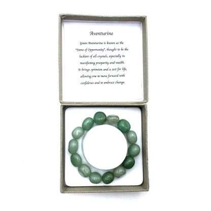 Large Beaded Bracelet Dark Aventurine