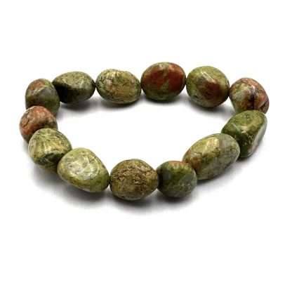 Large Beaded Bracelet Unakite