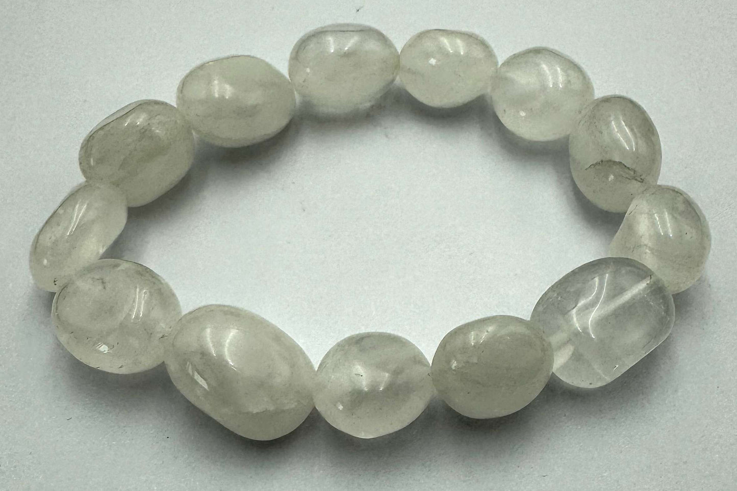 Large Beaded Bracelet Clear Quartz