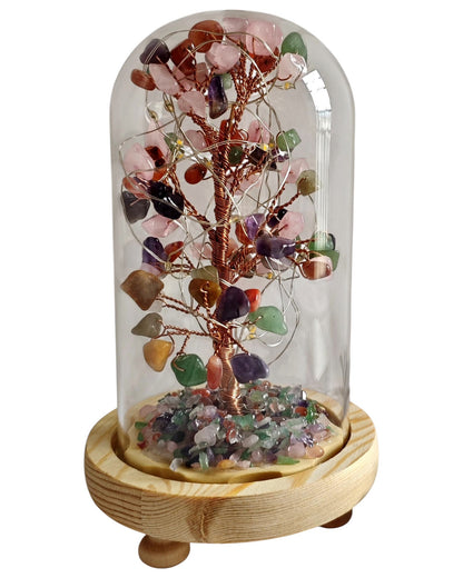 Gemstone Tree with USB LED Light Mixed Stone