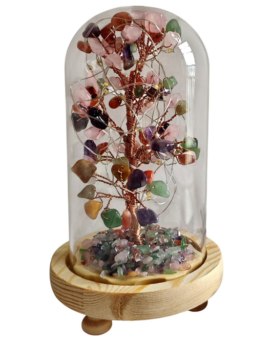Gemstone Tree with USB LED Light Mixed Stone