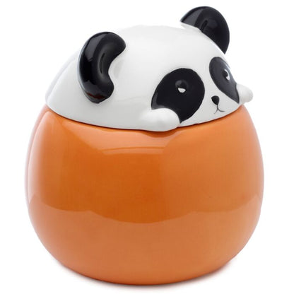 Panda Peeping Lid Ceramic Lidded Animal Mug