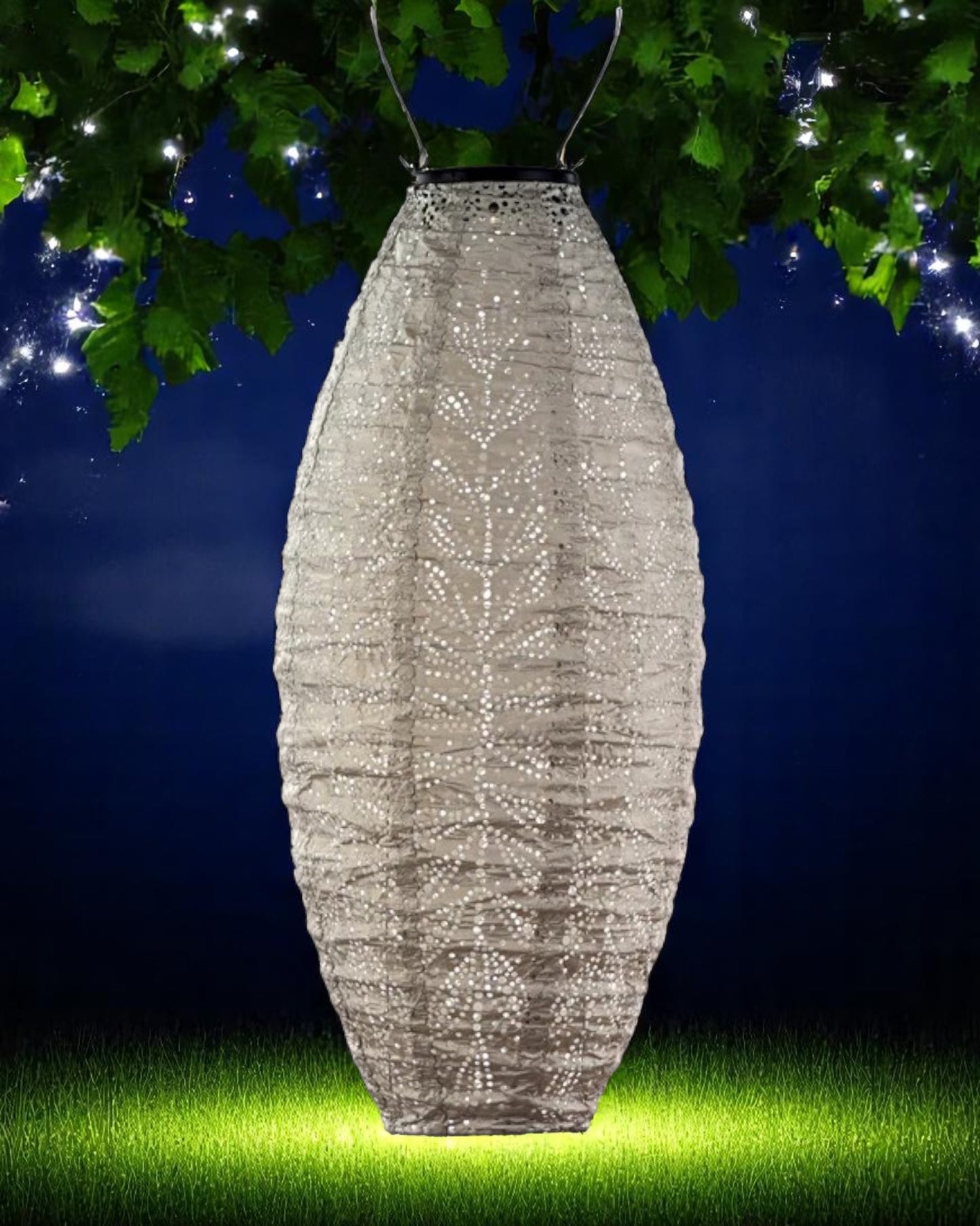 Lumiz Outdoor LED Solar Lantern - Long Oval 20cm