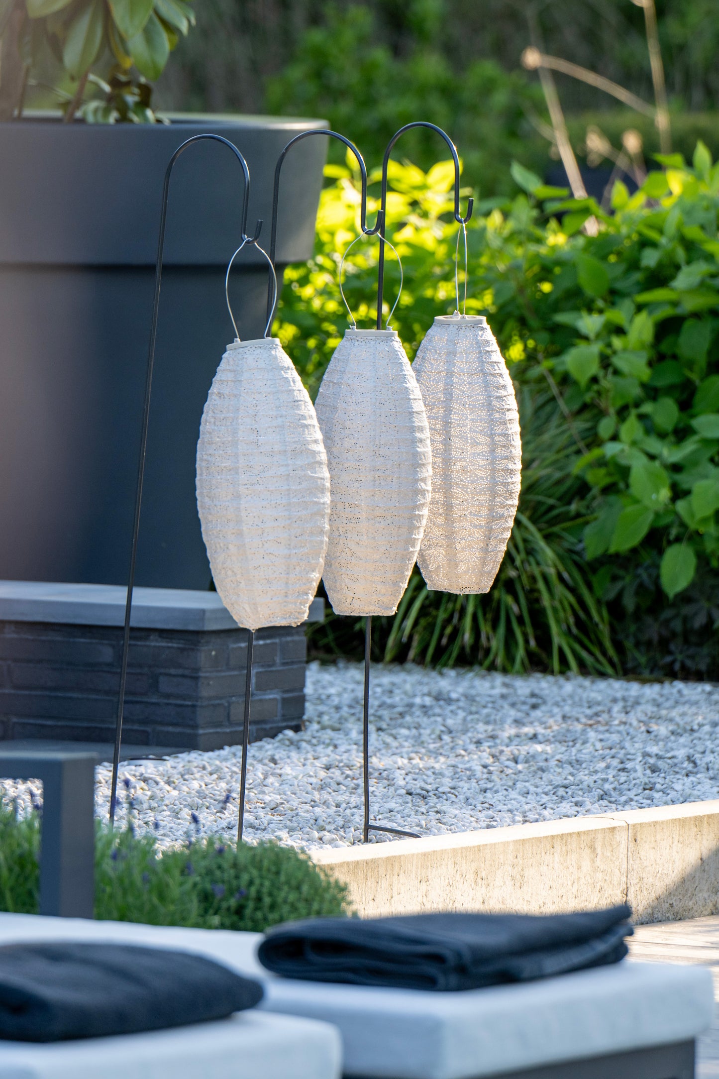 Lumiz Outdoor LED Solar Lantern - Long Oval 20cm