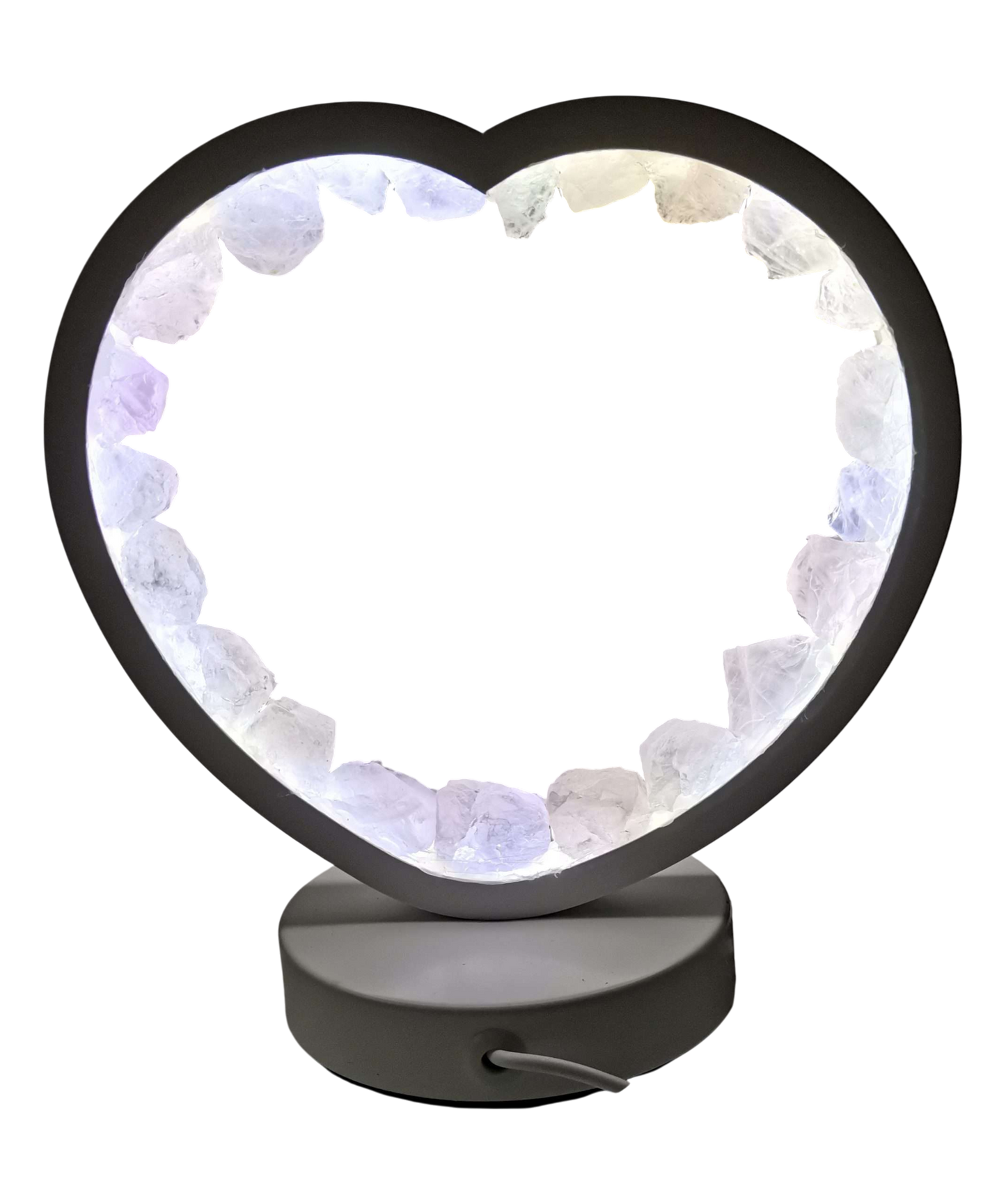 Rose Quartz Crystal LED USB Table Lamp