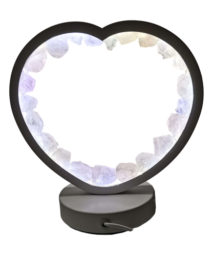 Rose Quartz Crystal LED USB Table Lamp