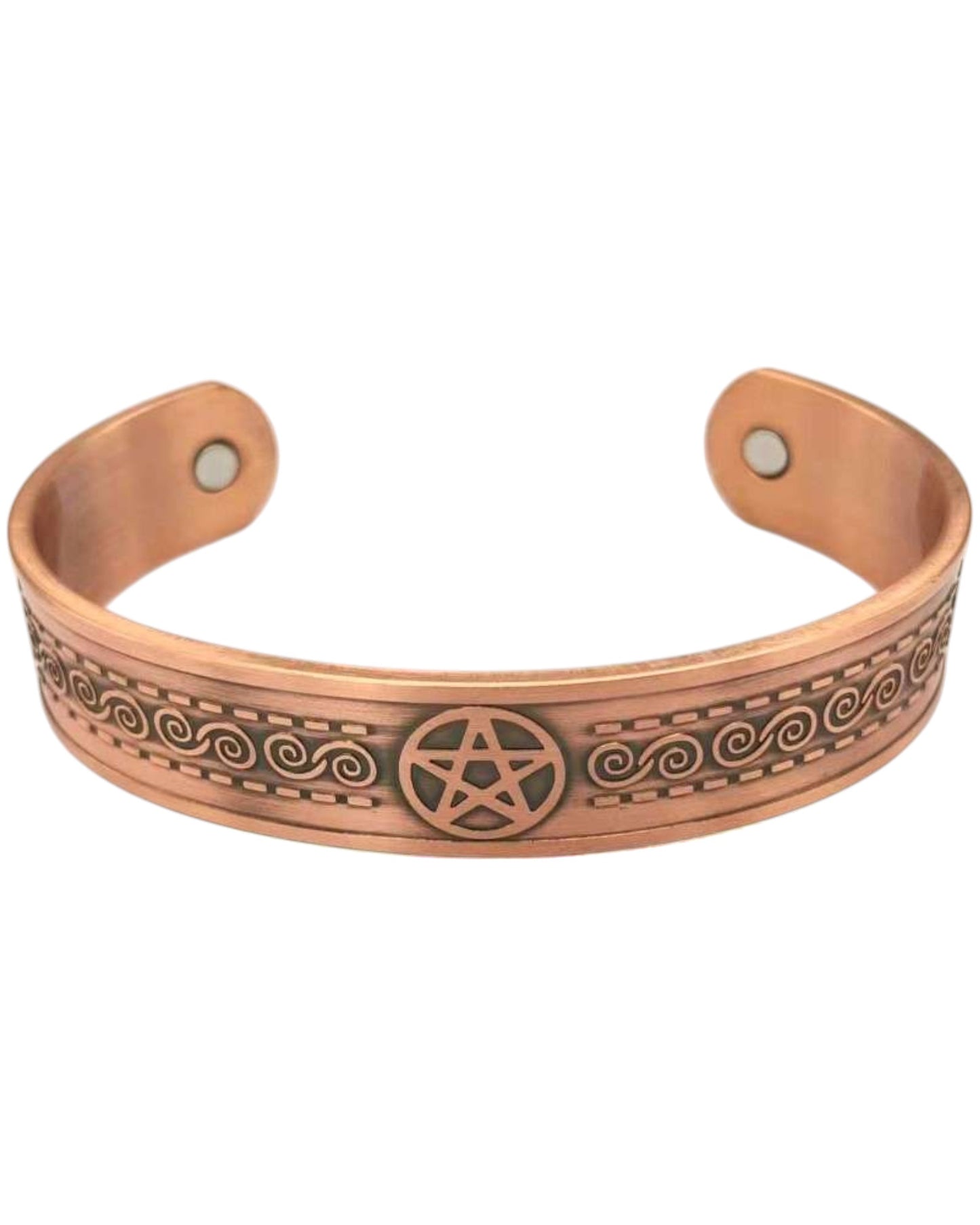 Magnetic Copper Bracelet Pentagram