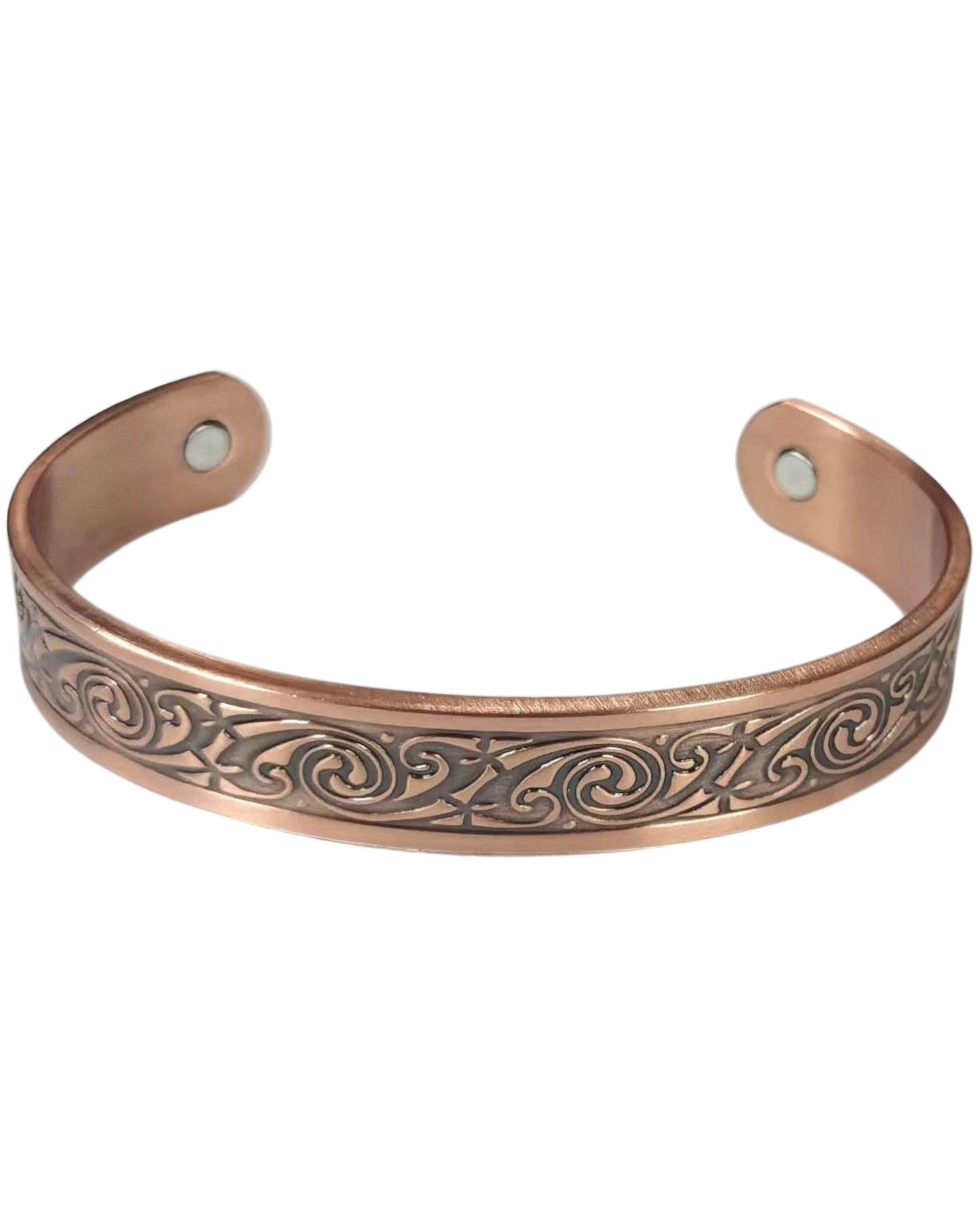 Magnetic Copper Bracelet Koru Swirl