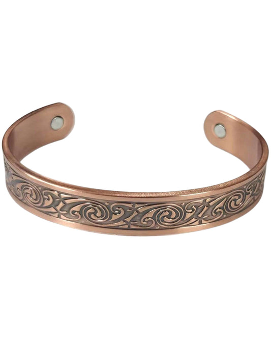 Magnetic Copper Bracelet Koru Swirl
