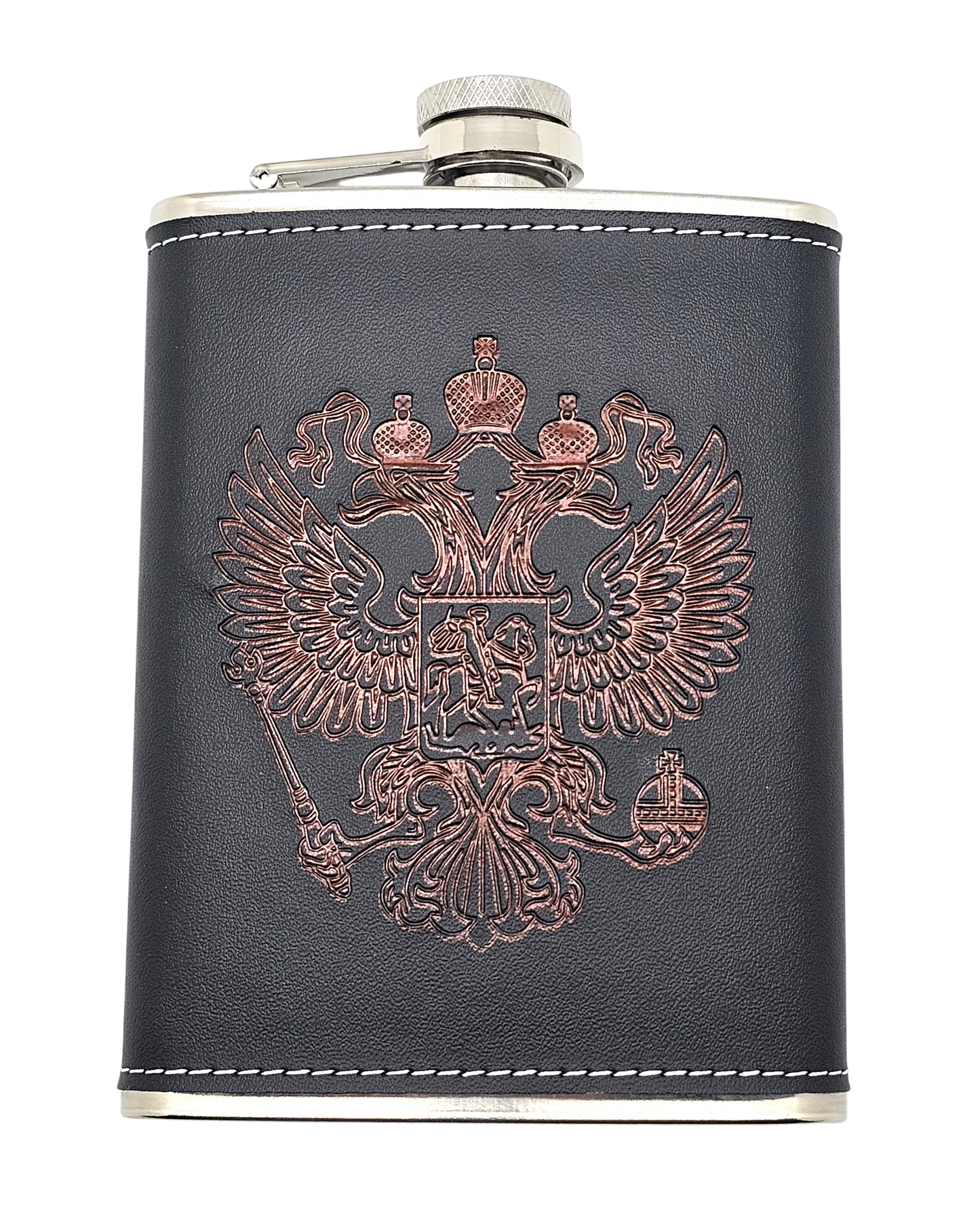 Hip Flask Eagle Coat Arms 8oz