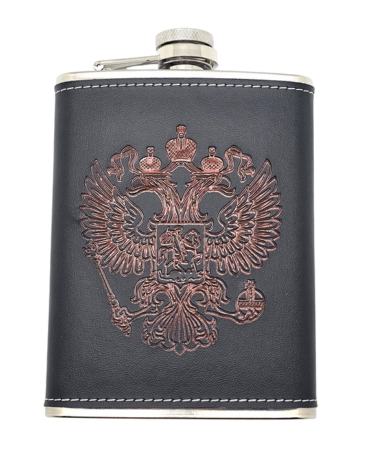 Hip Flask Eagle Coat Arms 8oz