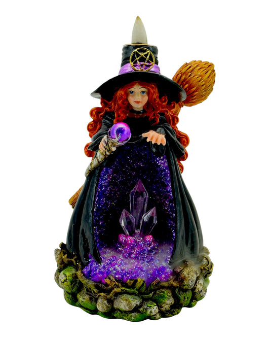 WITCH PURPLE CRYSTAL BACK FLOW BURNER W/LED