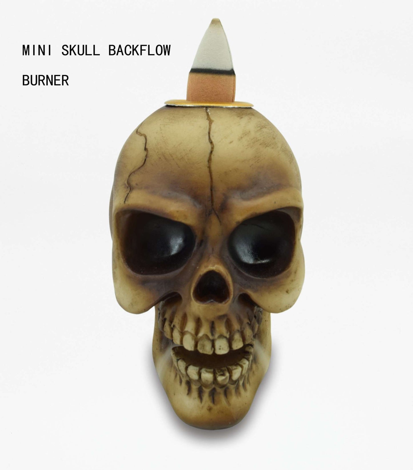 MINI SKULL BACK FLOW BURNER - bone