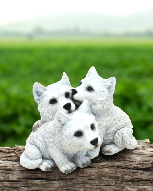 Wolf Pups Figurines