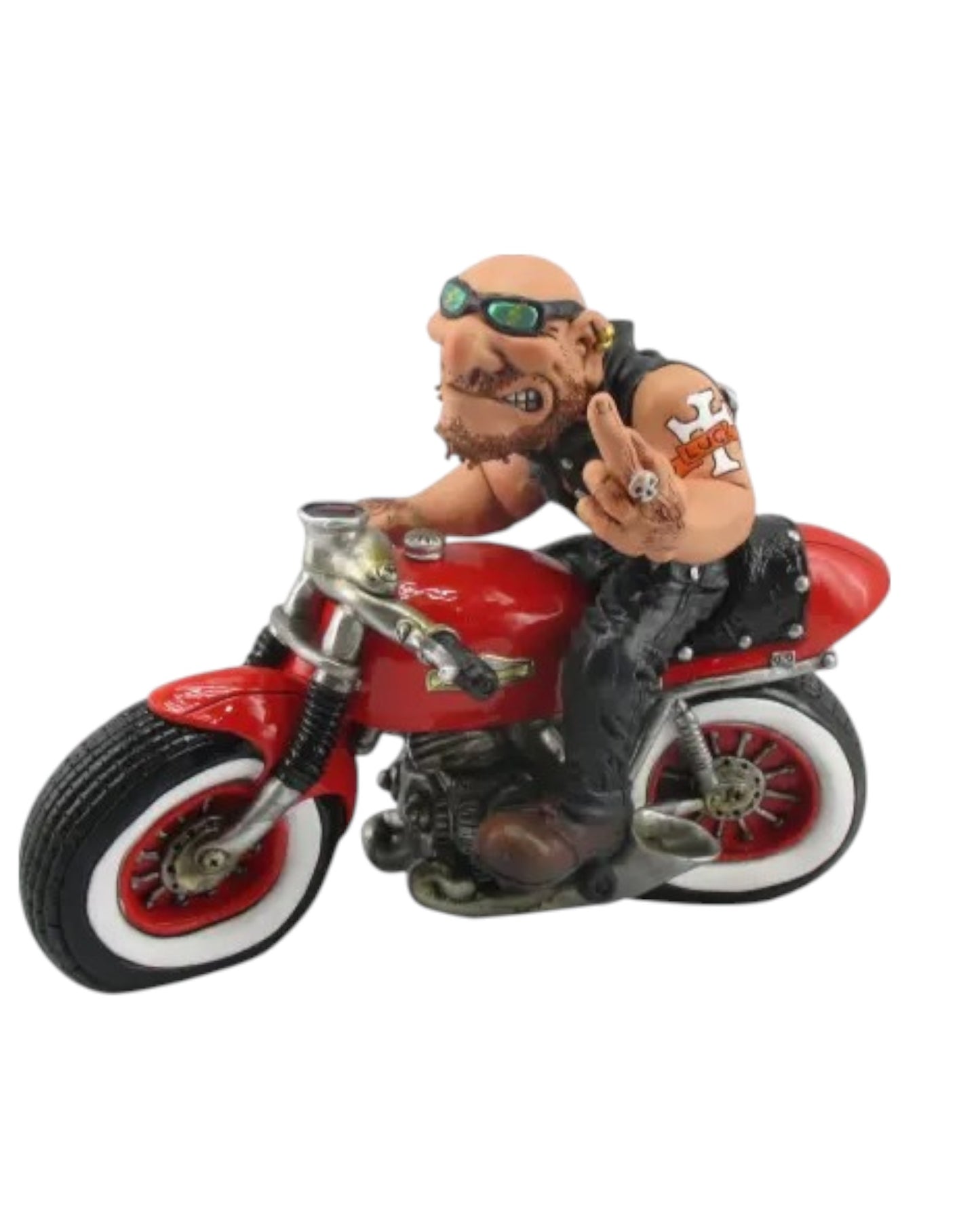 Motorbike With Rider Money Box