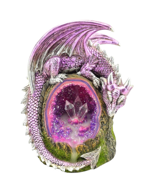 Purple Dragon On Geode Backflow Burner