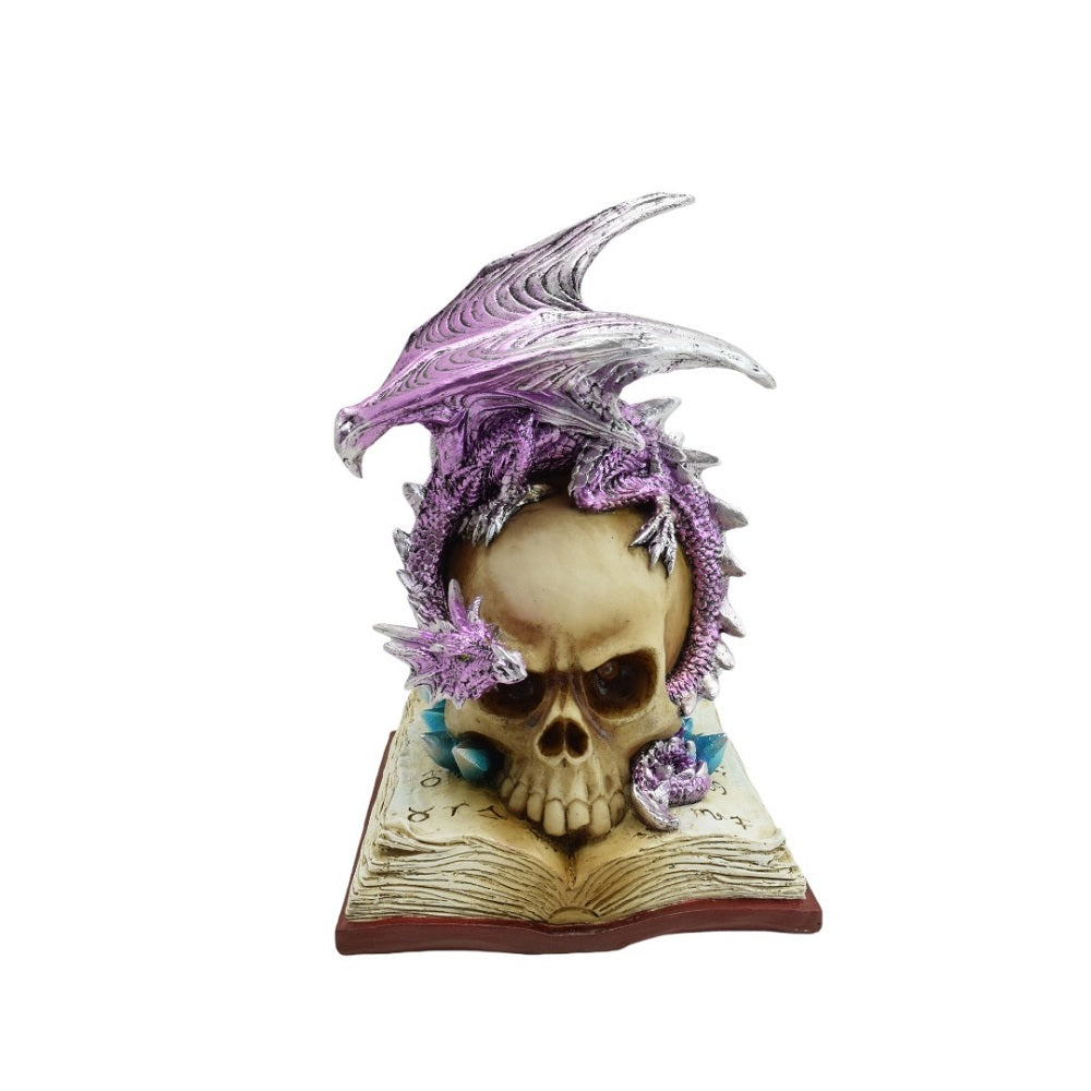 Skull on book with Purple Dragon NEW!