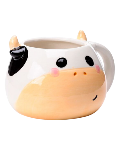 Cow Head Ceramic Shaped Mug