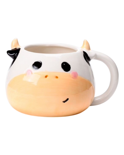 Cow Head Ceramic Shaped Mug