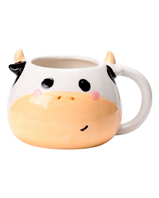 Cow Head Ceramic Shaped Mug
