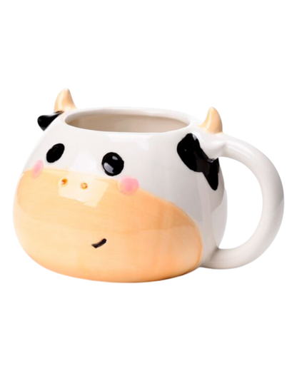 Cow Head Ceramic Shaped Mug