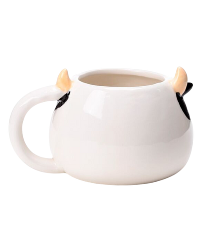 Cow Head Ceramic Shaped Mug
