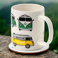 Volkswagen VW T1 Camper Bus Porcelain Mug & Coaster Set