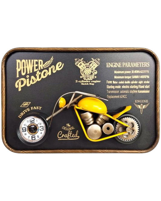 Metal Wall Art Power Pistone
