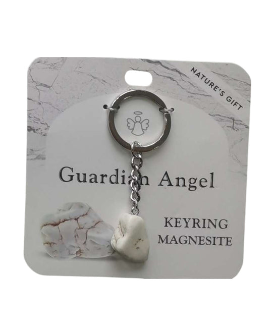 Magnesite- Guardian Angel Keyring