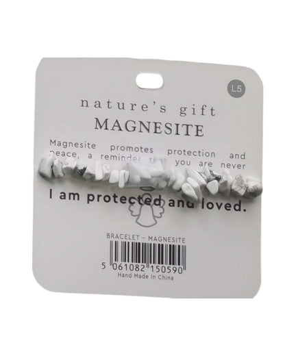 Magnesite- Guardian Angel Bracelet