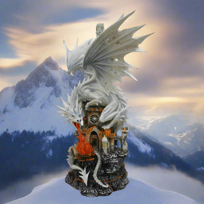 White Fire Dragon on Castle