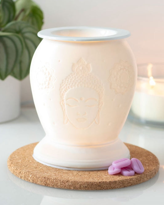 Buddha White Ceramic Electric Oil Burner