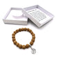 Bodhi Seed Rudraksha Bracelet with Ohm Charm