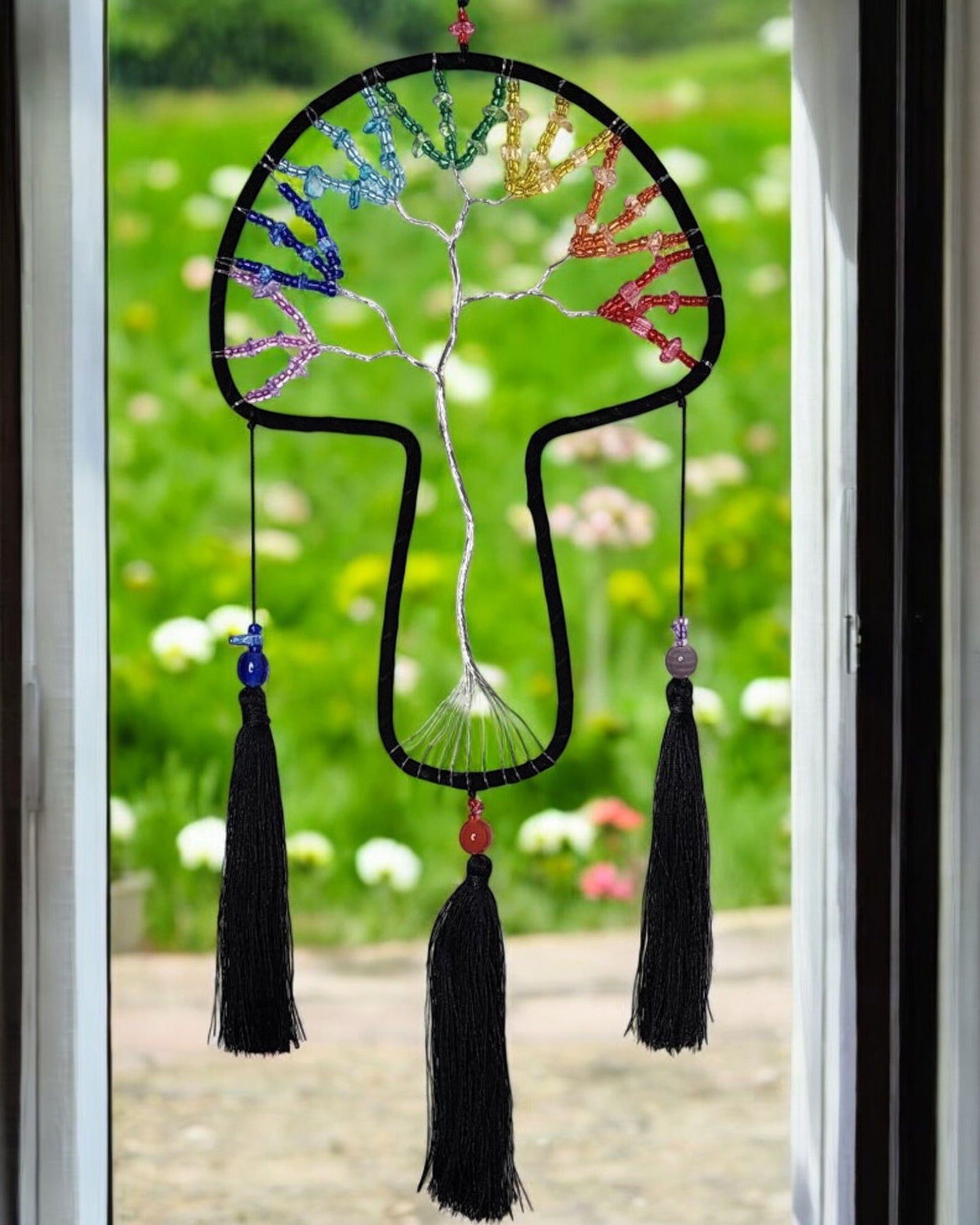 WALL HANGING - Mushroom Chakra Tree
