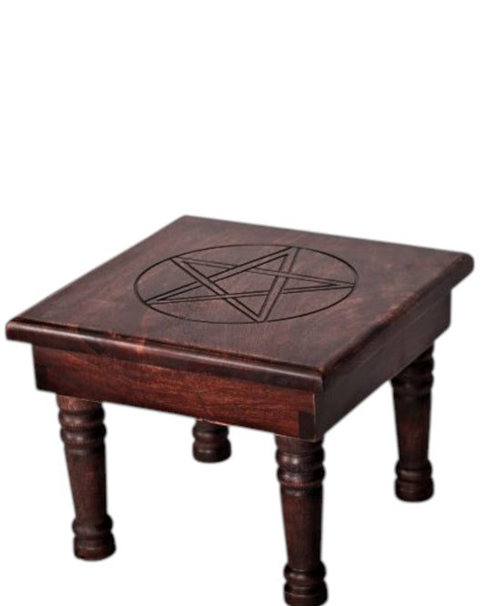 Altar Table Pentacle Dark mango wood