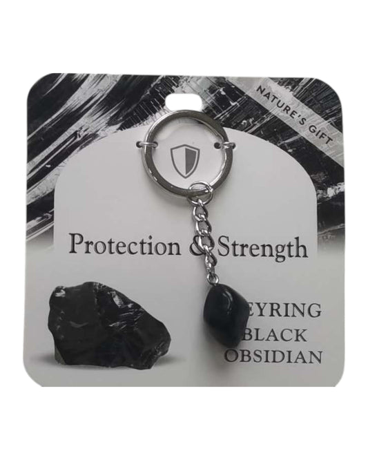 Obsidian- Protection & Strength Keyring