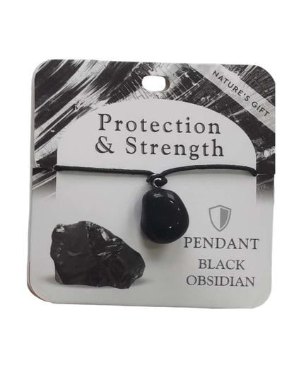 Obsidian- Protection & Strength Pendant