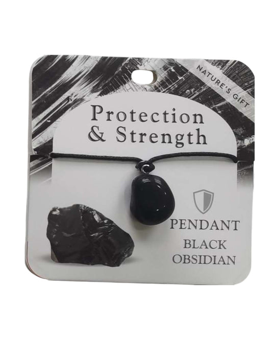 Obsidian- Protection & Strength Pendant