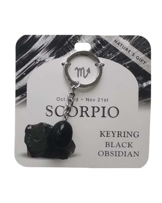 Obsidian- Scorpio Keyring