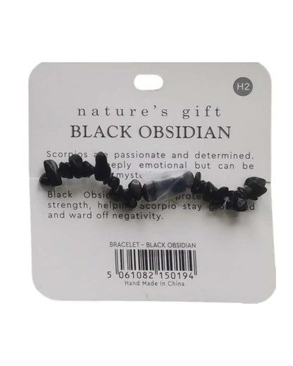 Obsidian- Scorpio Bracelet