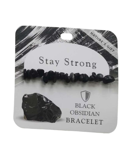 Obsidian- Stay Strong Bracelet