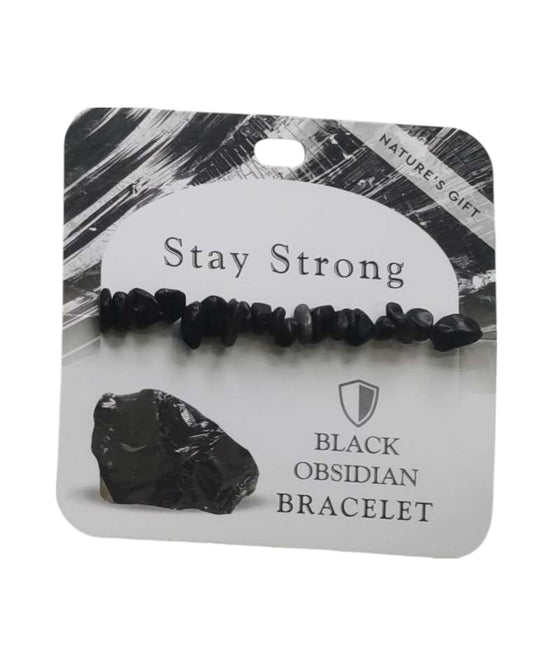 Obsidian- Stay Strong Bracelet