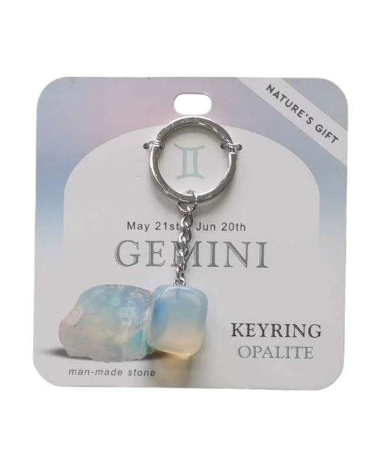 Opalite- Gemini Keyring