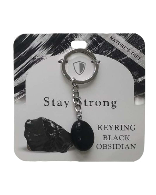 Obsidian- Stay Strong Keyring