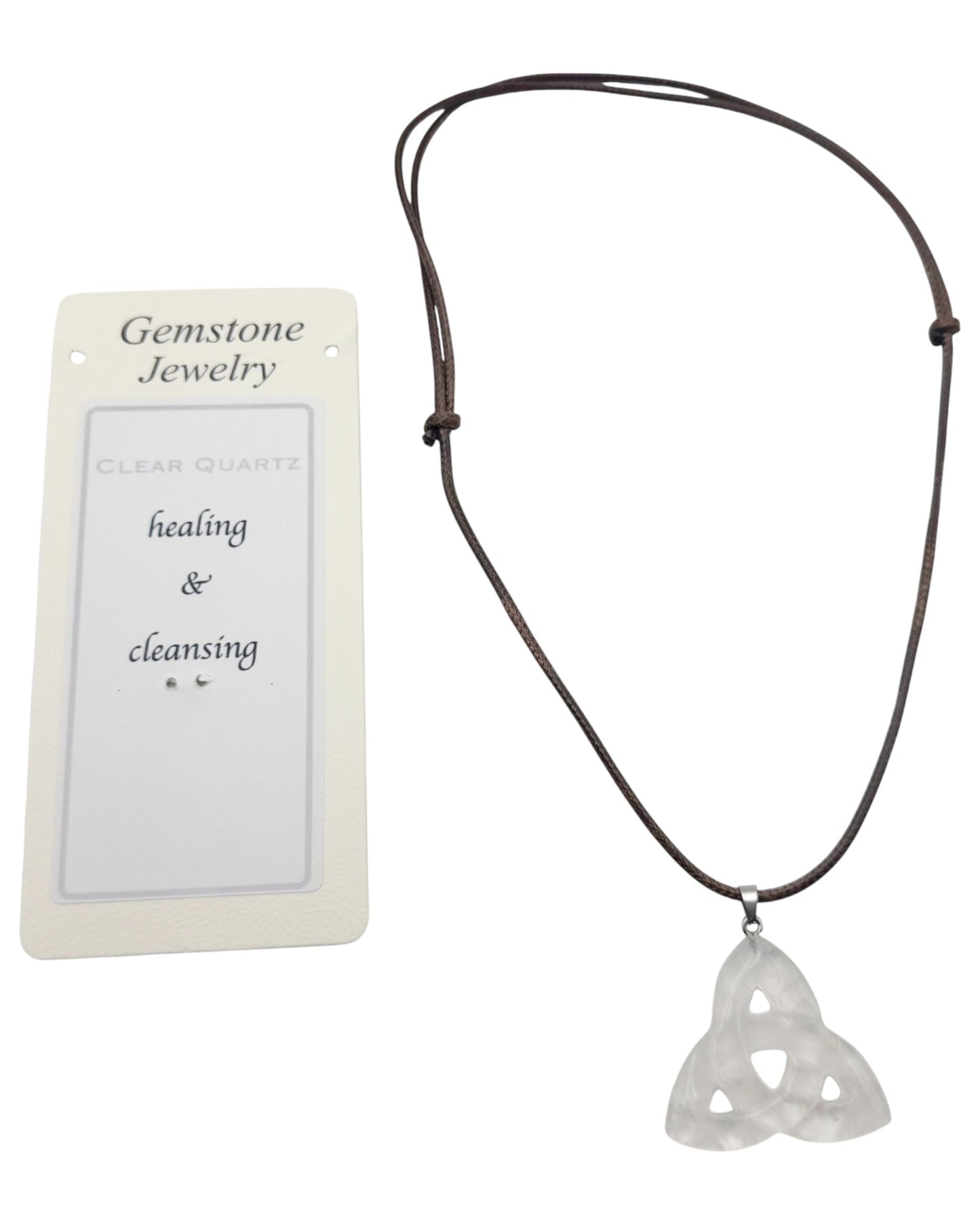 Triquetra Pendant Clear Quartz