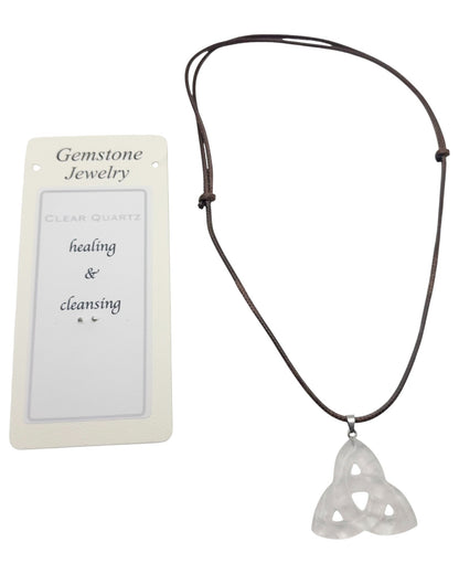 Triquetra Pendant Clear Quartz